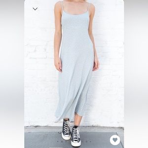 Brandy Melville Colleen Floral Slip Dress Light Blue White Floral